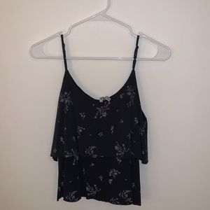 Mudd tank top floral navy layered medium summer top